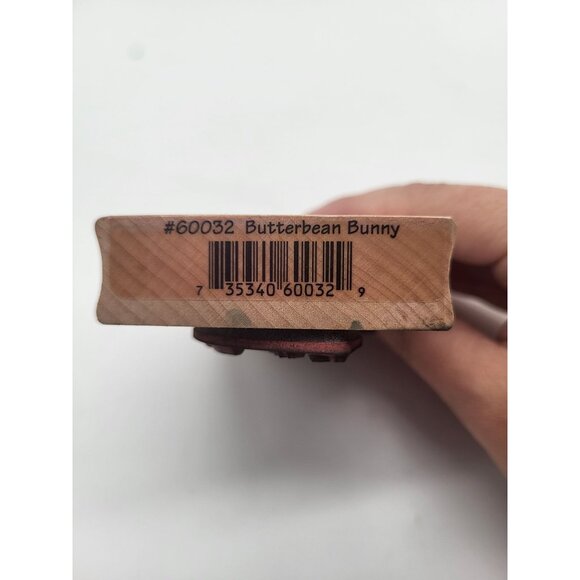 Stamps Happen BUTTERBEAN BUNNY Bag Of Carrots Nap Wood Mount Rubber Stamp #60032 - Picture 3 of 7